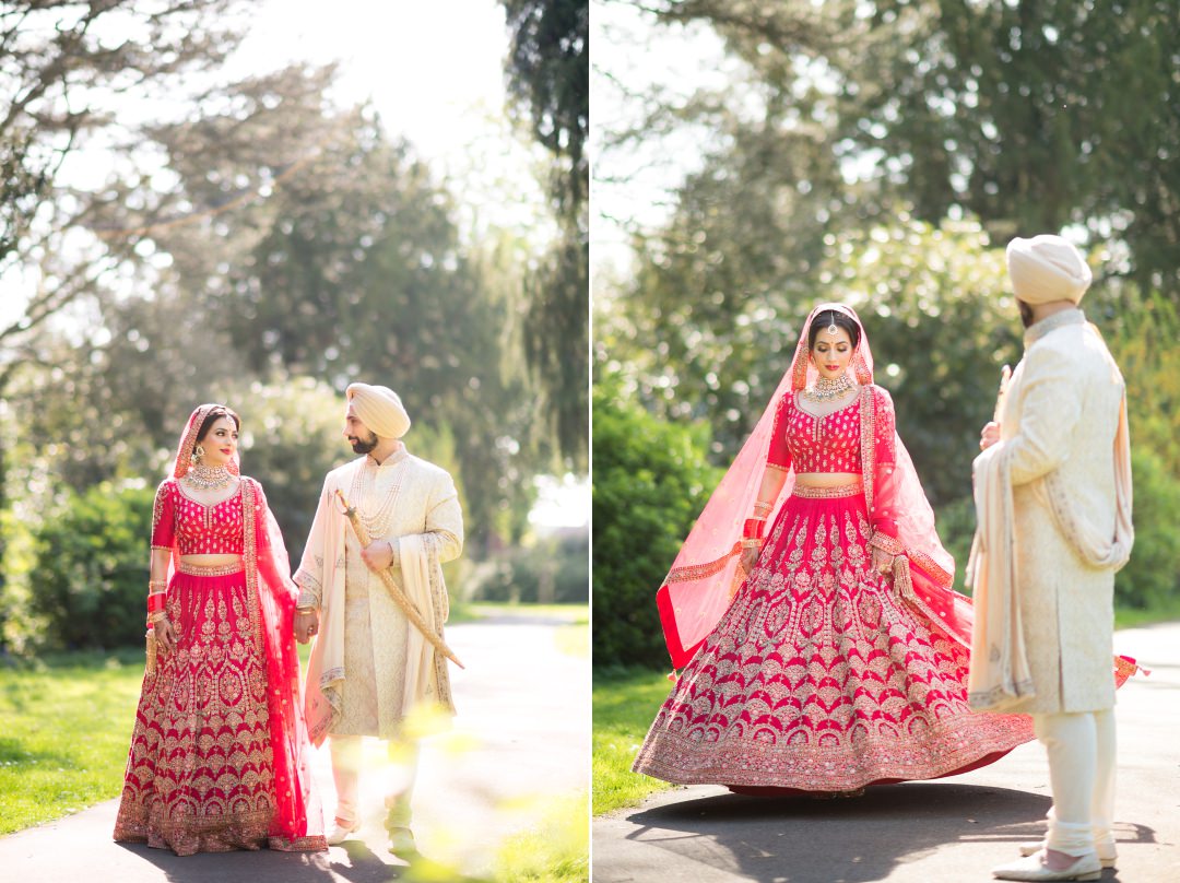 Beautiful Sikh couple on their wedding day