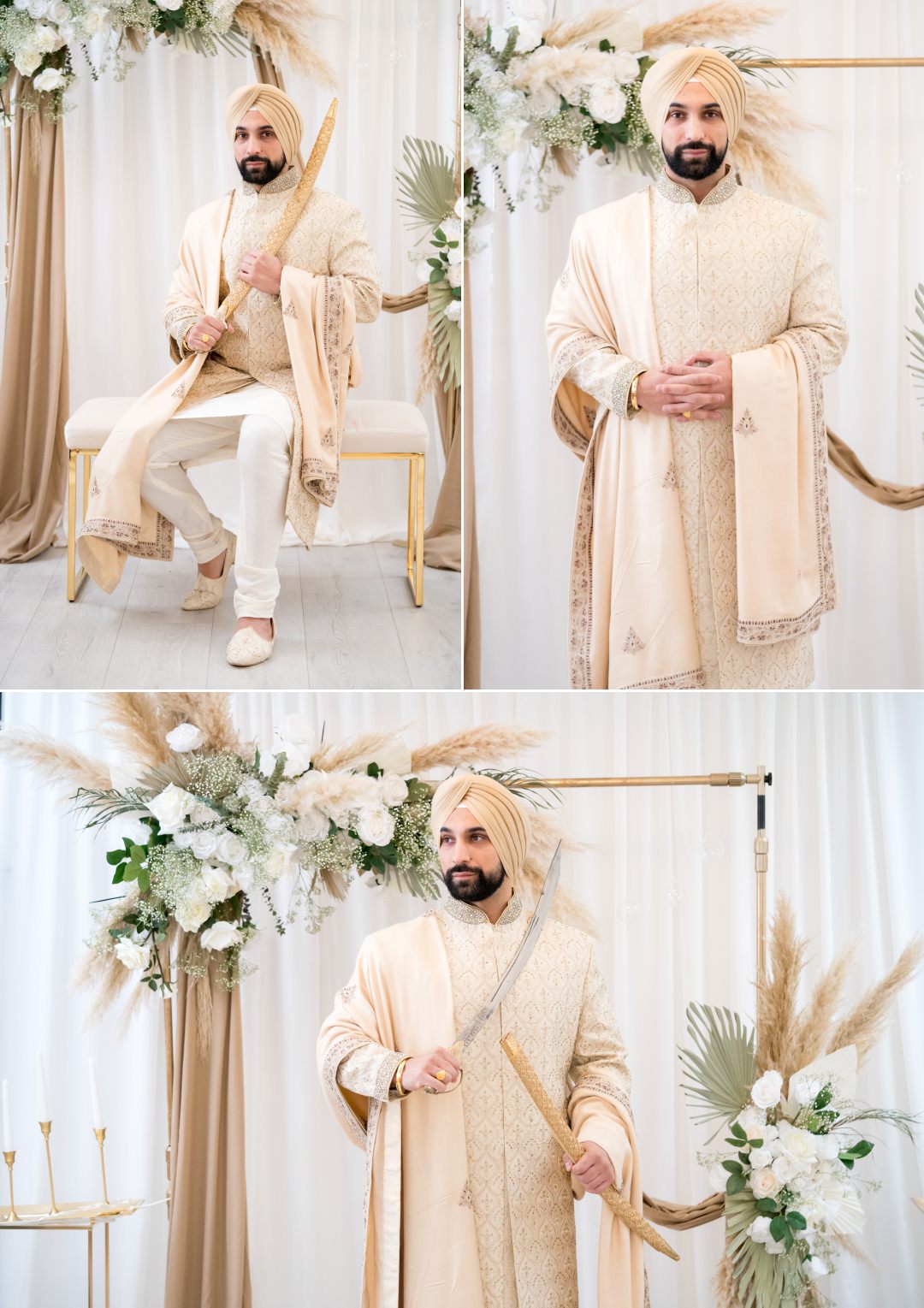 Handsome Sikh groom also dressed fabulously 