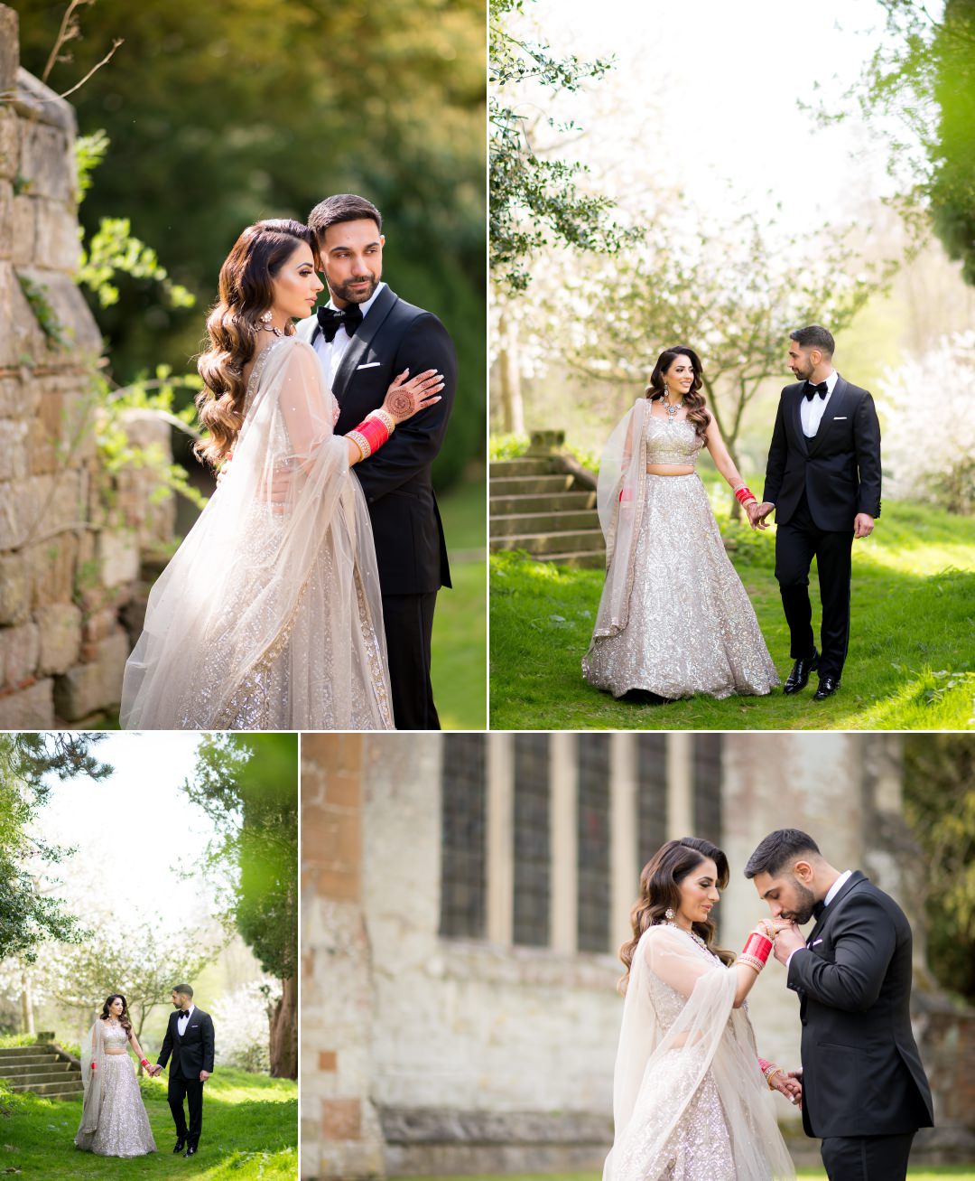 Beautiful couple on their reception day Wroxhall Abbey Wedding