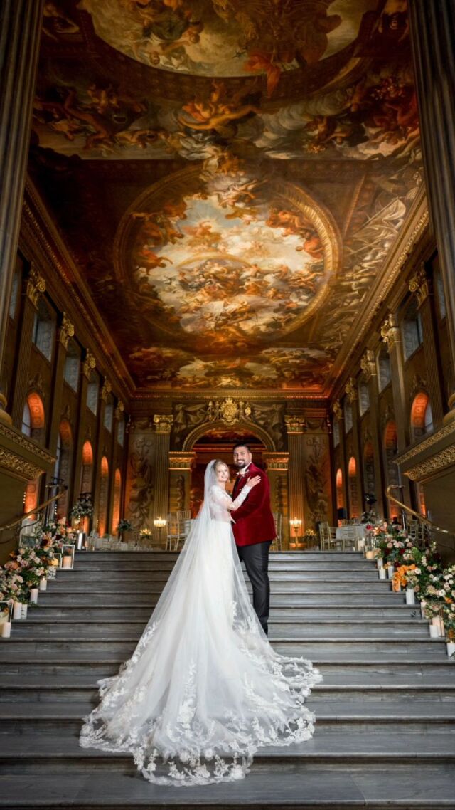 What an incredible place for a wedding! 😍

Amy and Pav's stunning Civil Wedding in the beautiful Painted Hall at Old Royal Naval College...😍
°
Bridal makeup @makeupbyrebekah_
Bridesmaids makeup  @suzannedusekmakeup 
Dress @josephinescottlondon 
Venue @orncevents @orncweddings 
Hair @glambychloegerrard 
Video @wedinmotionuk 
Associate shooter @scotthowardweddings
Venue team @_myeventlife @_maevents_
Flowers @chicwedsuk 
Music @boujeemusiclive 
Dj @luxormusic @djrajmusic 
Tea stand @thechaicartuk 
360 booth @soiree360events 
@lah.makeupartist
#civilwedding #wedding #orncwedding #thepaintedhall #paintedhallwedding #asianwedding #fusionwedding